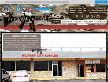 Tablet Screenshot of militarycitysurplus.com